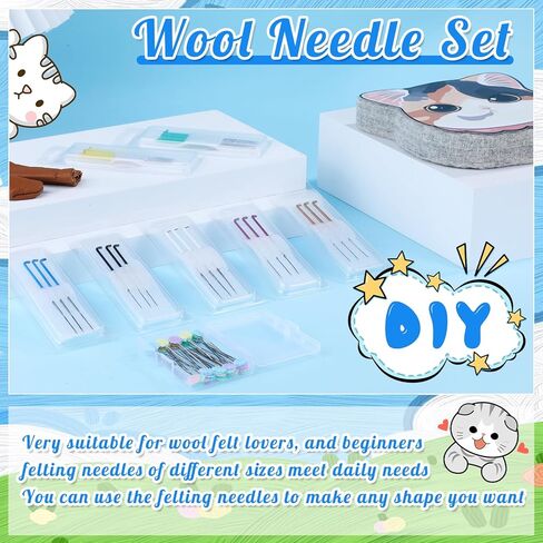 وسادة التلبيد بإبرة UOOU، أدوات التلبيد بإبرة الصوف مع إبرة تحديد المواقع، زوج واحد من مهود الأصابع، لمشاريع التلبيد الصوفية بنفسك in Kuwait