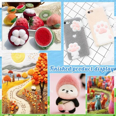 وسادة التلبيد بإبرة UOOU، أدوات التلبيد بإبرة الصوف مع إبرة تحديد المواقع، زوج واحد من مهود الأصابع، لمشاريع التلبيد الصوفية بنفسك in Kuwait