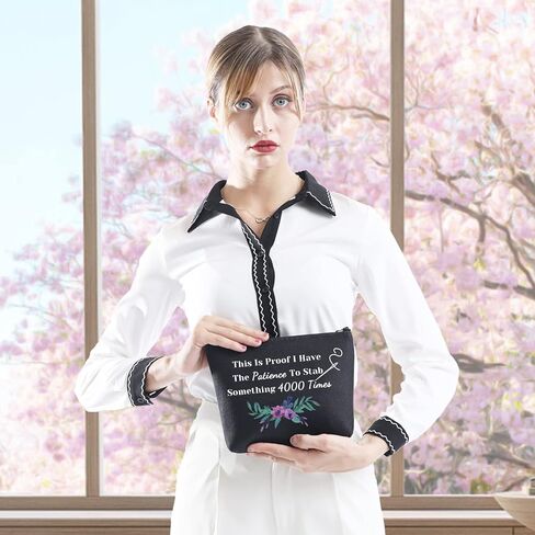 GJTIM Cross Stitch Gift Cross Stitch Project Bag This Is Proof I Have The Patience To Stab Something 4000 Times Sewing Project Bag (Sth. 4000 Times Tote) in Kuwait