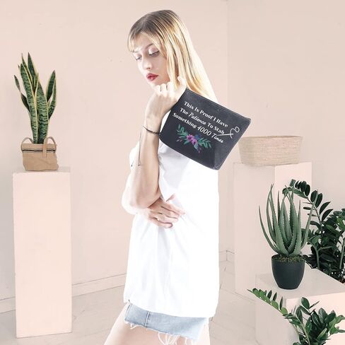 GJTIM Cross Stitch Gift Cross Stitch Project Bag This Is Proof I Have The Patience To Stab Something 4000 Times Sewing Project Bag (Sth. 4000 Times Tote) in Kuwait