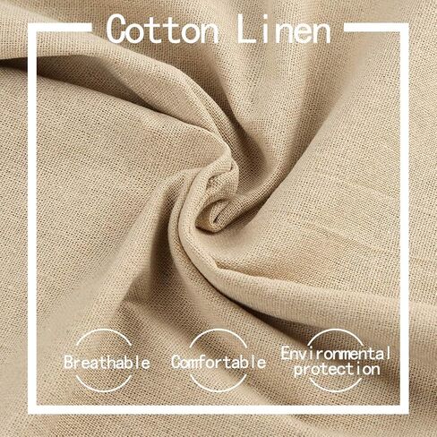 Natural Linen Fabric, Beige Fabric for Decoration 59In x 19In in Kuwait