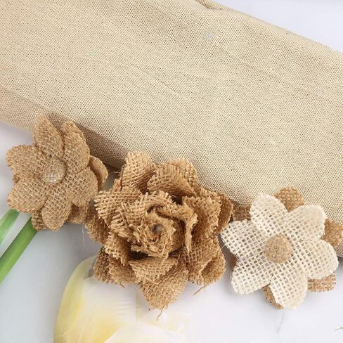 Natural Linen Fabric, Beige Fabric for Decoration 59In x 19In in Kuwait