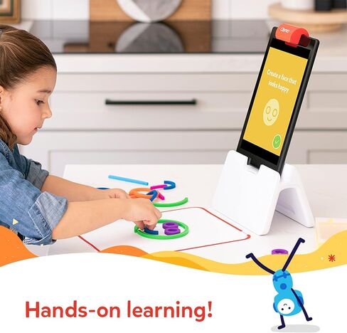 Osmo - مجموعة Little Genius Starter للكمبيوتر اللوحي الناري + مغامرة الرياضيات المبكرة - لعبة عيد الحب - 6 ألعاب تعليمية - العد والأشكال والصوتيات - هدايا العلوم والتكنولوجيا والهندسة والرياضيات - الأعمار 3 4 5 (تتضمن قاعدة الكمبيوتر اللوحي) in Kuwait