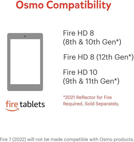 Osmo - مجموعة Little Genius Starter للكمبيوتر اللوحي الناري + مغامرة الرياضيات المبكرة - لعبة عيد الحب - 6 ألعاب تعليمية - العد والأشكال والصوتيات - هدايا العلوم والتكنولوجيا والهندسة والرياضيات - الأعمار 3 4 5 (تتضمن قاعدة الكمبيوتر اللوحي) in Kuwait