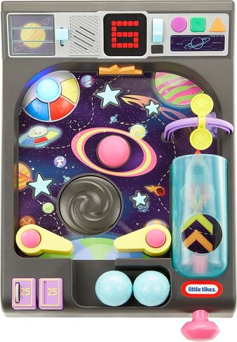 طاولة أنشطة Little Tikes Old School My First Pinball، الحروف والأرقام والكواكب والعد والأصوات والتعلم والأضواء والرجعية، لعبة ما قبل المدرسة للأطفال الصغار والبنات والأولاد الذين تتراوح أعمارهم بين 12 شهرًا و1 - 2 سنة in Kuwait