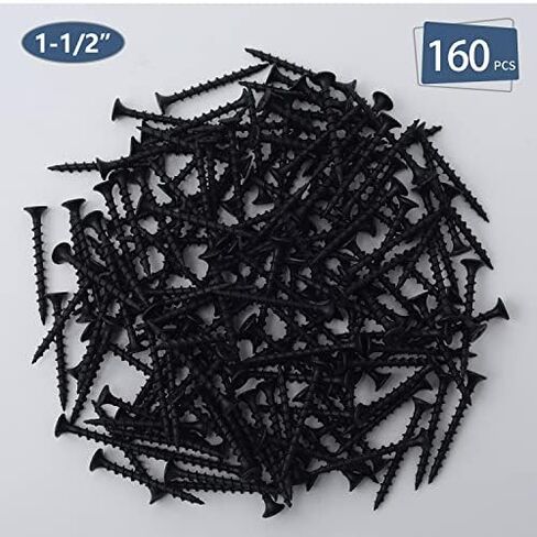 JEGONFRI 65pcs #10 × 3-1/2 inch High Hardness Drywall Screws, Black, Coarse Thread, Phillips Drive, Bugle Head, Black Wood Screws, Long Screws, Wood and More in Kuwait