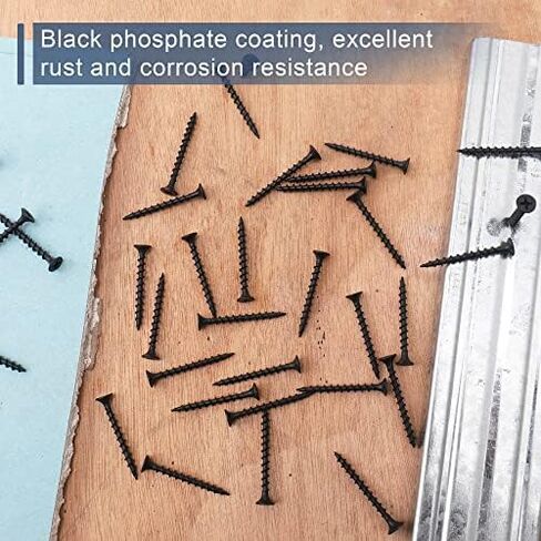 JEGONFRI 65pcs #10 × 3-1/2 inch High Hardness Drywall Screws, Black, Coarse Thread, Phillips Drive, Bugle Head, Black Wood Screws, Long Screws, Wood and More in Kuwait