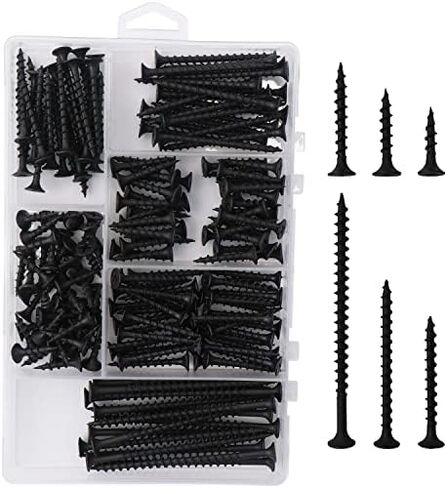 JEGONFRI 65pcs #10 × 3-1/2 inch High Hardness Drywall Screws, Black, Coarse Thread, Phillips Drive, Bugle Head, Black Wood Screws, Long Screws, Wood and More in Kuwait