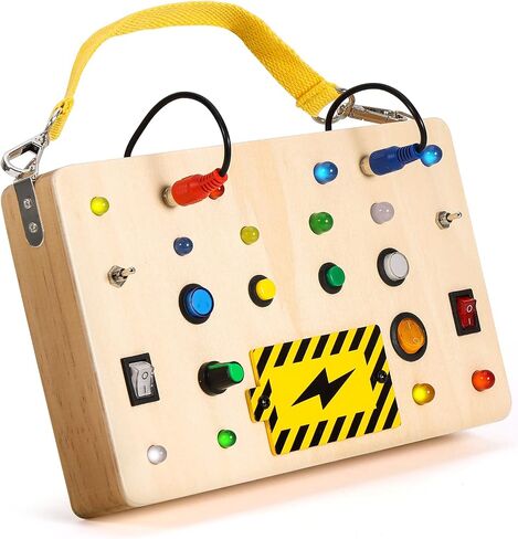 Tilhumt 8 in 1 Busy Book for Toddler 1-3, Montessori Boy Board with Storage Bag for Travel Quiet Learning Sensory Toys, Felt Busy Book for Baby Educational Gift Activities Fine Motor Skills in Saudi Arabia