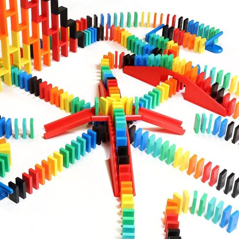 Bulk Dominoes Pro-Domino Kit | Dominoes Set, STEM STEAM Small Toys, Family Games for Kids, Kids Toys and Games, Building, Toppling, Chain Reaction Sets (Basic) in Kuwait