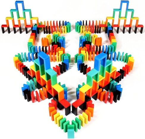 Bulk Dominoes Pro-Domino Kit | Dominoes Set, STEM STEAM Small Toys, Family Games for Kids, Kids Toys and Games, Building, Toppling, Chain Reaction Sets (Basic) in Kuwait