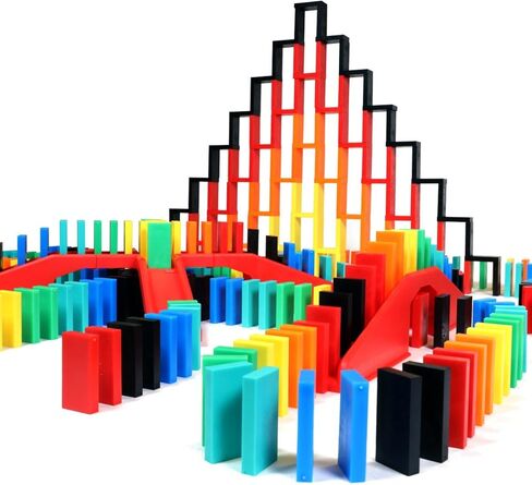 Bulk Dominoes Pro-Domino Kit | Dominoes Set, STEM STEAM Small Toys, Family Games for Kids, Kids Toys and Games, Building, Toppling, Chain Reaction Sets (Basic) in Kuwait