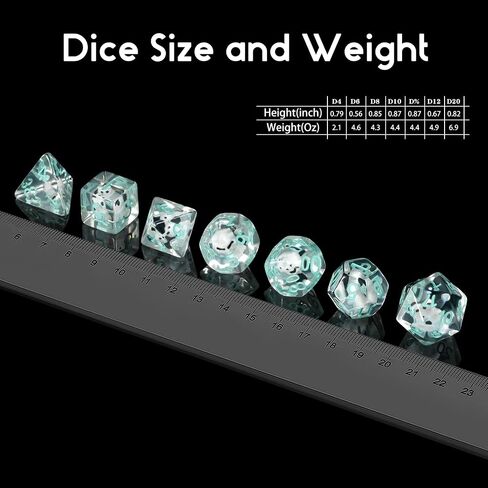 نرد القط DND، DNDND 7 قطع من الراتنج D&D مع حقيبة مخملية للعب الأدوار في الزنزانات والتنينات وألعاب الطاولة (القطط) in Kuwait
