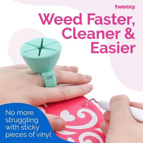tweexy Wearable Vinyl Weeding Scrap Collector Ring for HTV Crafts – Lavender in Kuwait