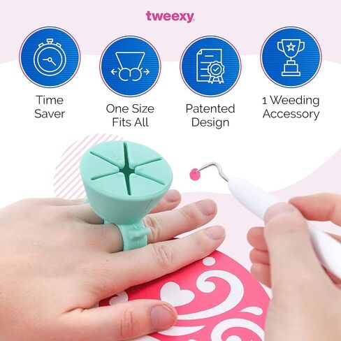 tweexy Wearable Vinyl Weeding Scrap Collector Ring for HTV Crafts – Lavender in Kuwait