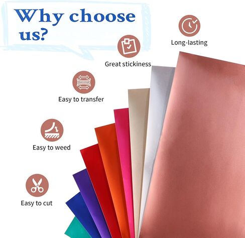 HTVRONT Holographic Permanent Craft Vinyl, 12 Packs 12"x12", Waterproof in Kuwait