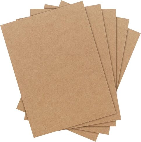 MUKCHAP 200 Packs 5 x 7 Inches Chipboard Sheets, 0.04 Inch(1mm) Thick Brown Kraft Cardstock for Model Building, Scrapbooking and Picture Frame Backing in Saudi Arabia
