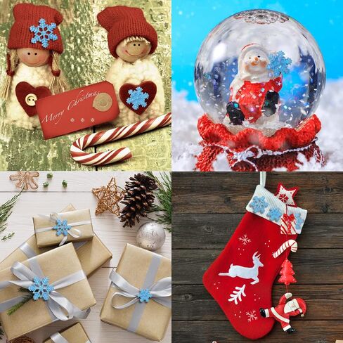 HADDIY Small Snowflakes for Craft,60 Pcs White Glitter Plastic Mini Snowflake for Christmas Embellishments and Winter Party DIY Craft Decoration-3 Different Size in Saudi Arabia
