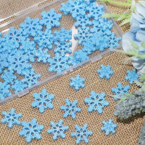 HADDIY Small Snowflakes for Craft,60 Pcs White Glitter Plastic Mini Snowflake for Christmas Embellishments and Winter Party DIY Craft Decoration-3 Different Size in Saudi Arabia