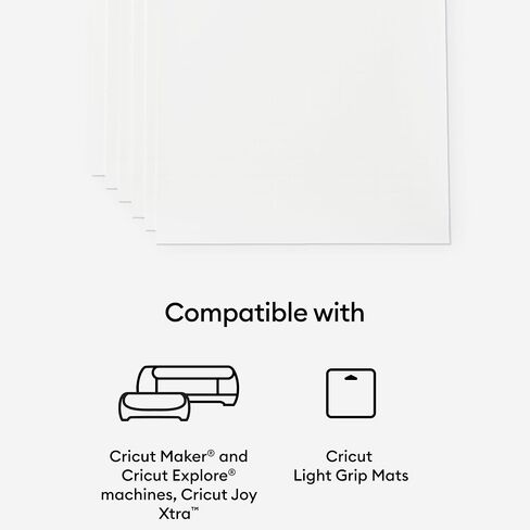 Cricut Printable Sticker Paper - US Letter Size, (8.5in x 11in), Sticker Paper for Printer, Compatible with Cricut Maker, Explore, & Joy Xtra, Craft Stickers for Notebooks, Gift Tags, & More (8 Ct) in Kuwait