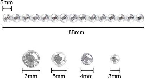 OUTUXED 1725pcs Rhinestones Stickers Self Adhesive Face Gems Jewels Stickers, Stick on Rhinestones for Hair, Makeup, Craft, Nail, Clothes, Shoes, Assorted Size in Kuwait