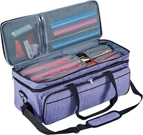 Double Layer Carrying Case with Mat Pocket for Cricut and Tools in Kuwait