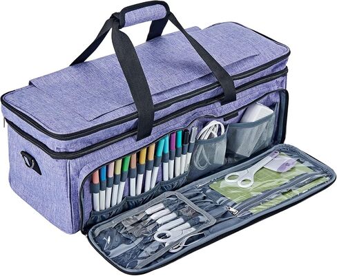 Double Layer Carrying Case with Mat Pocket for Cricut and Tools in Kuwait