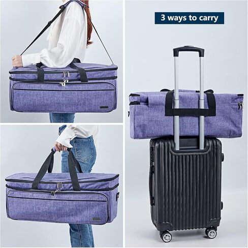 Double Layer Carrying Case with Mat Pocket for Cricut and Tools in Kuwait