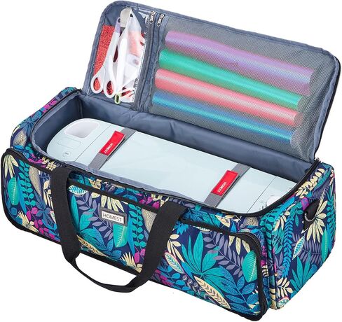 حقيبة حمل بطبقة مزدوجة من HOMEST مع جيب حصيرة لـ Cricut Explore Air 2، صانع Cricut، جيوب أمامية مخصصة لملحقات الأدوات، رمادي in Kuwait