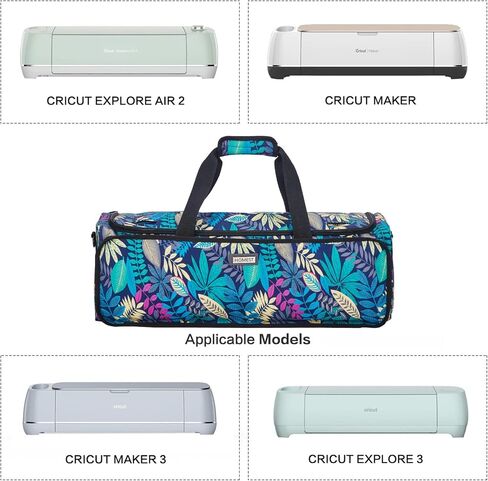 حقيبة حمل بطبقة مزدوجة من HOMEST مع جيب حصيرة لـ Cricut Explore Air 2، صانع Cricut، جيوب أمامية مخصصة لملحقات الأدوات، رمادي in Kuwait