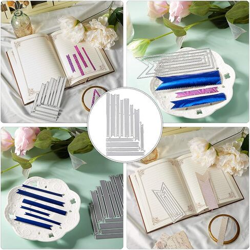 WILLBOND 2 Pcs Banner Dies Metal Cutting for Card Making, Classic Style in Kuwait