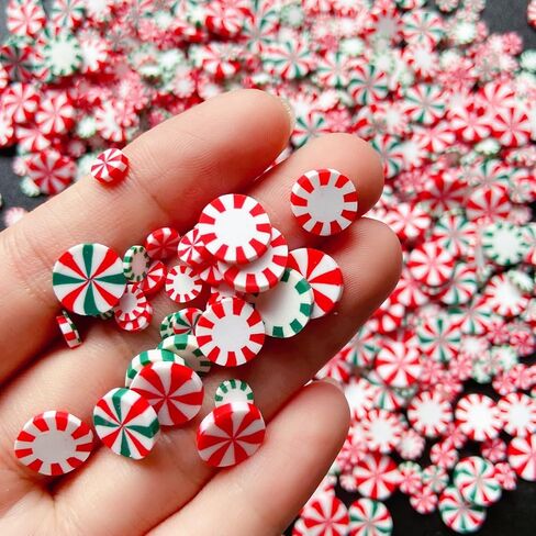 EHOPE Fake Sprinkles Fake Christmas Sprinkles Polymer Clay Sprinkles Polymer Sprinkles Christmas Polymer Clay Slices Fake Candy Sprinkles for Nail Art DIY Crafts Cake Phone（Christmas-90g-9 Styles） in Kuwait