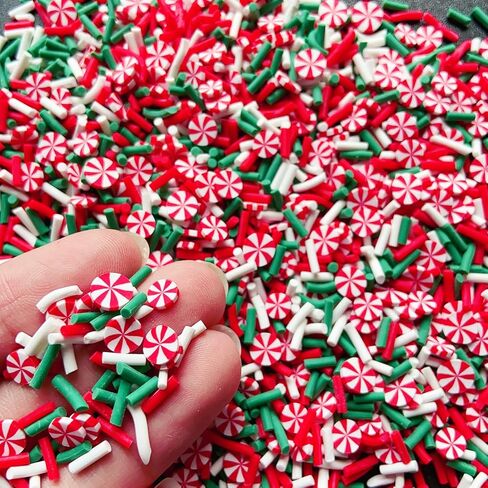 EHOPE Fake Sprinkles Fake Christmas Sprinkles Polymer Clay Sprinkles Polymer Sprinkles Christmas Polymer Clay Slices Fake Candy Sprinkles for Nail Art DIY Crafts Cake Phone（Christmas-90g-9 Styles） in Kuwait