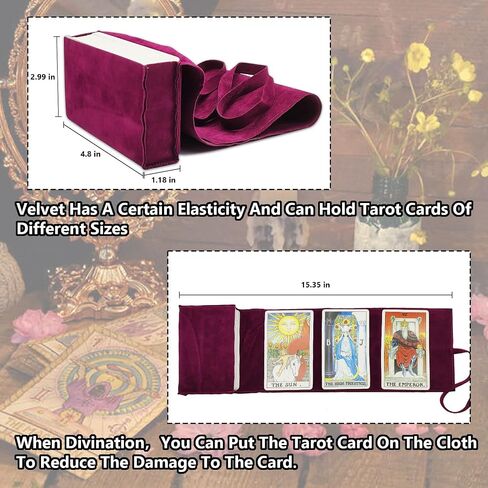 Knana 3Pcs Tarot Card Holder Velvet Tarot Bag Tarot Accessories in Kuwait