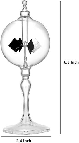 Medium Blue Solar Power Radiometer Crookes Spinning Vanes Glass Windmill Gift Home Desk Decoration M in Saudi Arabia