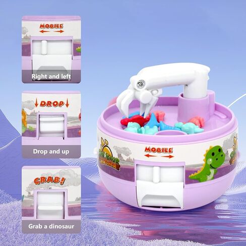 ألعاب آلة مخلب صغيرة للأطفال والكبار مع جوائز شخصيات ديناصورات صغيرة، أشياء تعمل بالفعل، لعبة أركيد صغيرة ألعاب مبتكرة مصغرة للأولاد والبنات بعمر 3 سنوات فما فوق in Kuwait