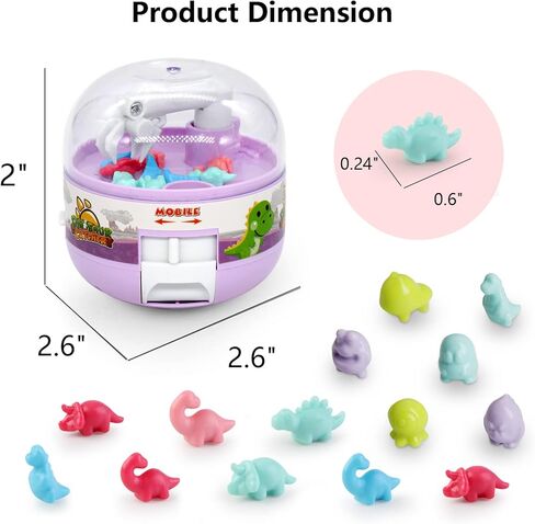 ألعاب آلة مخلب صغيرة للأطفال والكبار مع جوائز شخصيات ديناصورات صغيرة، أشياء تعمل بالفعل، لعبة أركيد صغيرة ألعاب مبتكرة مصغرة للأولاد والبنات بعمر 3 سنوات فما فوق in Kuwait