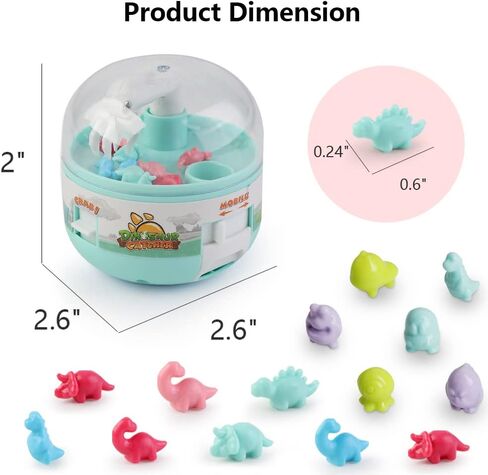 ألعاب آلة مخلب صغيرة للأطفال والكبار مع جوائز شخصيات ديناصورات صغيرة، أشياء تعمل بالفعل، لعبة أركيد صغيرة ألعاب مبتكرة مصغرة للأولاد والبنات بعمر 3 سنوات فما فوق in Kuwait