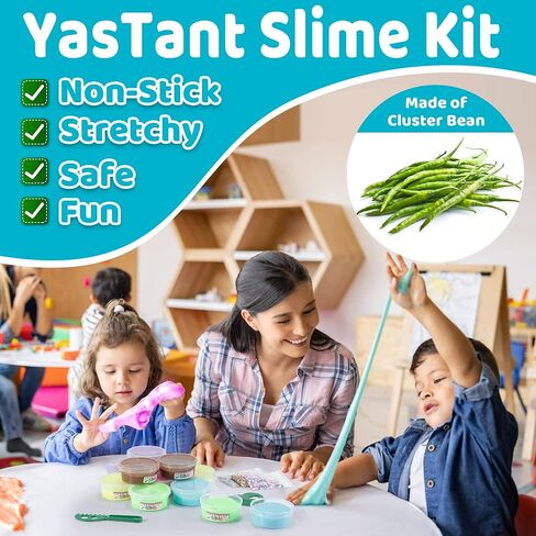 Slime Kit for Girls and Boys, Safe and Fluffy Slime for Kids, Stress Relief Kids Slime Kits for Toddlers, Stretchy Butter Slime Pack of 6 in Kuwait
