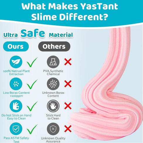 Slime Kit for Girls and Boys, Safe and Fluffy Slime for Kids, Stress Relief Kids Slime Kits for Toddlers, Stretchy Butter Slime Pack of 6 in Kuwait