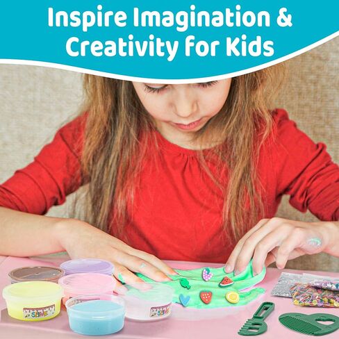Slime Kit for Girls and Boys, Safe and Fluffy Slime for Kids, Stress Relief Kids Slime Kits for Toddlers, Stretchy Butter Slime Pack of 6 in Kuwait