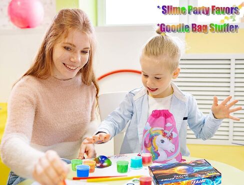 MiVRIU Ball Slime Party Favors 24 Pack، سوبر لينة ومعطرة غالاكسي الوحل للفتيات الفتيان، فكرة هدية للأطفال الأشياء الجيدة حقيبة الحشو، تفضل حفلة الفضاء، حشو تخزين عيد الفصح in Kuwait