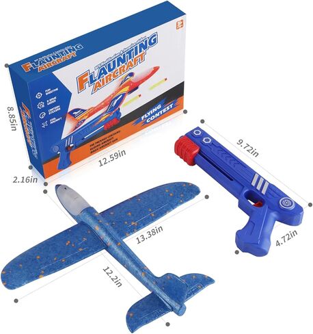 MOZSOY 3 عبوات من ألعاب قاذفة الطائرات، وضعين للطيران، ألعاب طائرة شراعية منجنيق LED للأولاد، ألعاب خارجية للأولاد والبنات 3 4 5 6 7 8 9 10 11 12 عامًا... (3 ألوان) in Kuwait