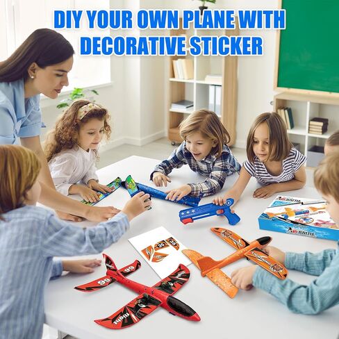 3 عبوات من ألعاب قاذفة الطائرات، وضعان للطيران رمي طائرة منجنيق شراعية رغوية، ألعاب طيران خارجية ألعاب خارجية للأعمار 3 4 5 6 7 8 9 10 11 12 سنة للأولاد والبنات والأطفال هدايا عيد ميلاد in Kuwait