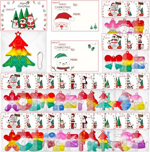 مجموعة العاب فيدجيت بتصميم محفظة بوب للكريسماس، مجموعة العاب فيدجيت، سلسلة مفاتيح بتصميم فقاعات بوب، هدايا للحفلات، اكياس هدايا مع سلسلة مفاتيح، العاب تخفيف التوتر، هدايا الكريسماس وهدايا الحفلات in Kuwait