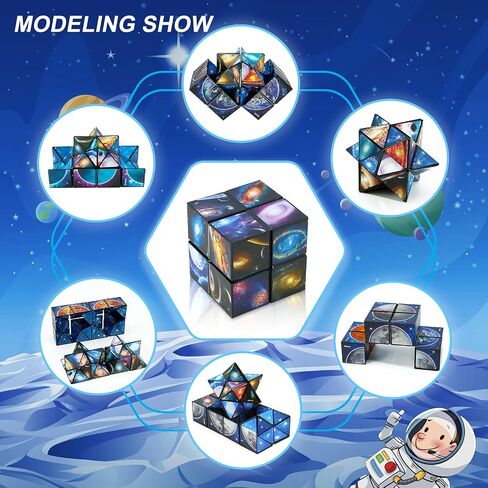 Euclidean Cube Fidget Toys for Kids 2 in 1 Star Cube Magic Cube Puzzle Toys in Kuwait