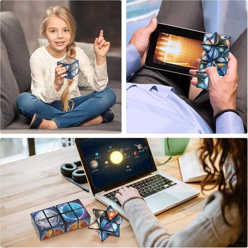 Euclidean Cube Fidget Toys for Kids 2 in 1 Star Cube Magic Cube Puzzle Toys in Kuwait