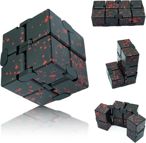Easter Basket Stuffers, Infinity Cube Fidget Toys for Adults Kids Teens, Metal Fidget Toys, Anti Stress Relief Toys Fidget Blocks for Office Desk Toys (Black) in Kuwait