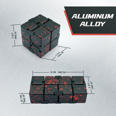 Easter Basket Stuffers, Infinity Cube Fidget Toys for Adults Kids Teens, Metal Fidget Toys, Anti Stress Relief Toys Fidget Blocks for Office Desk Toys (Black) in Kuwait