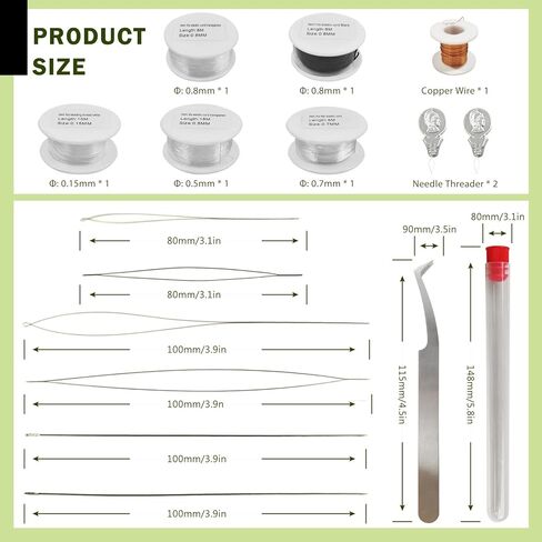 لوح خرز من ذا انديفشو مع خيط مرن 0.8 ملم، 3 قنوات على شكل حرف U و6 اخاديد، رمادي متداخل، 13 × 9.4 انش، لتصميم المجوهرات والقلائد والاساور in Kuwait